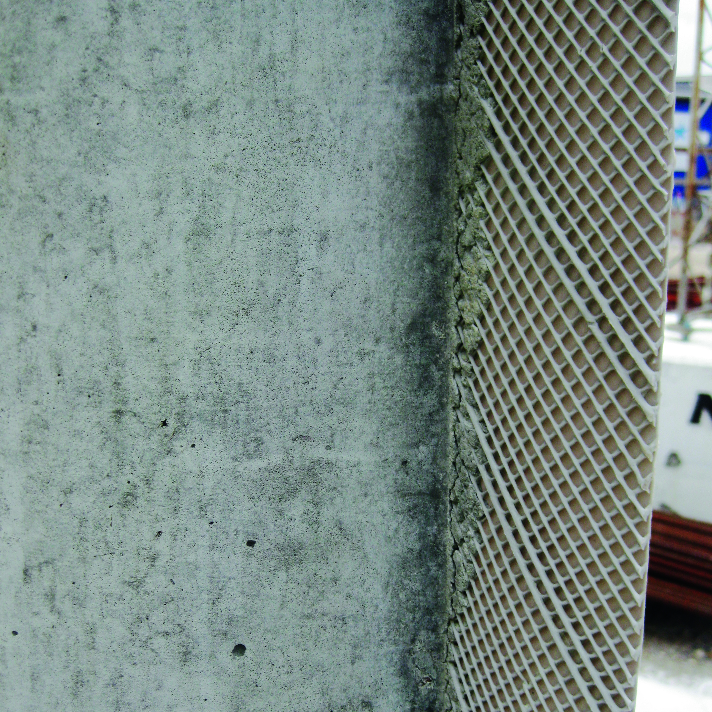 Figur eksempel på indstøbt HDPE-membran.